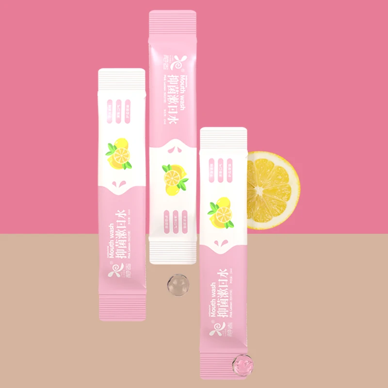 New Travel Portable 100% Natural Mint Lemon Flavor Teeth Whitening Mouthwash Without Alcohol