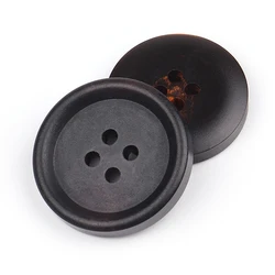 Mailida sewing eco-friendly 4-holes horn pattern resin windbreaker coating button