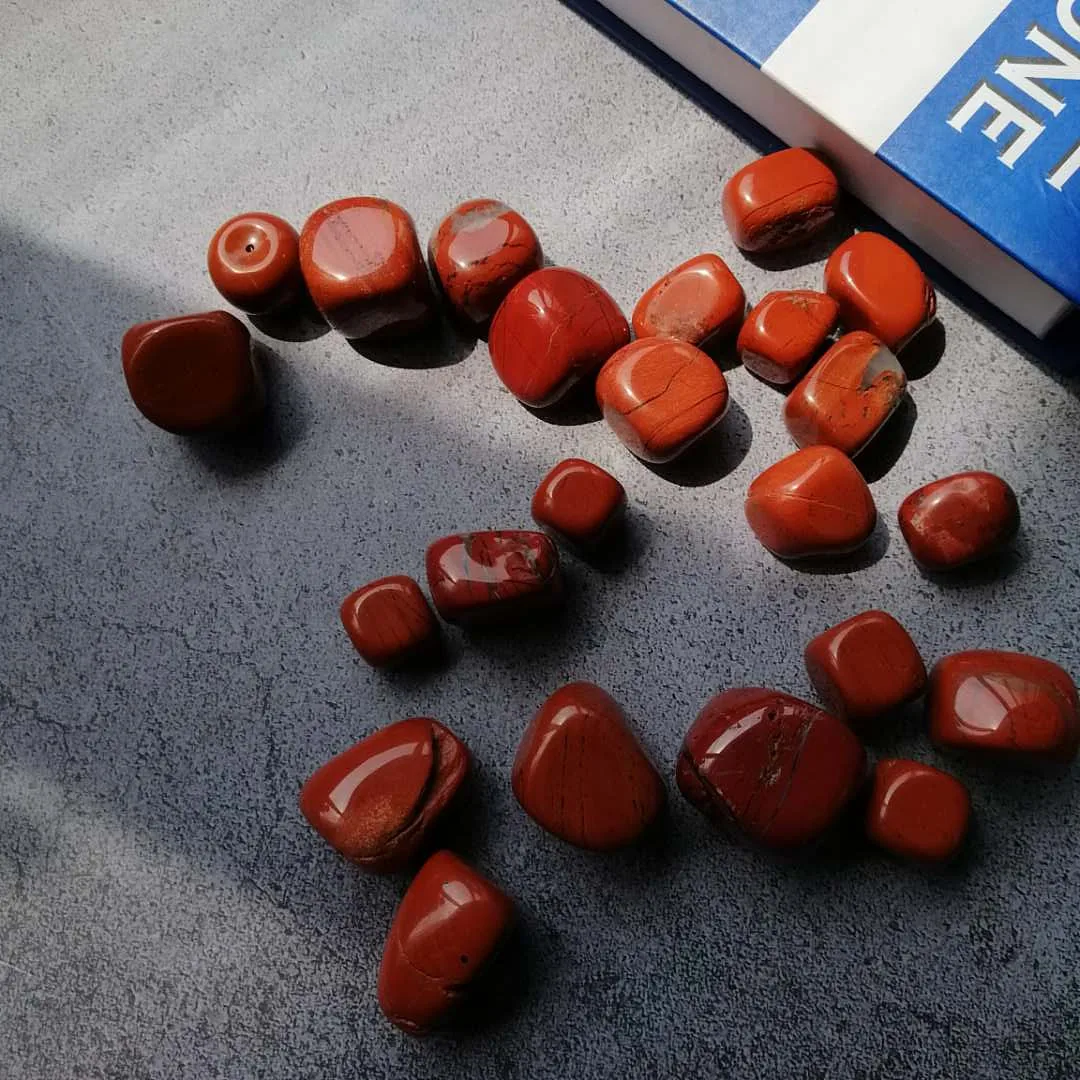 Wholesale high quality natural red jasper cube tumbled stones healing crystal crafts for feng shui decoration