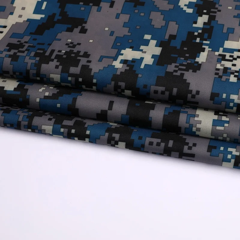 Digital camouflage sublimation printed oxford waterproof coated camo backpack fabric