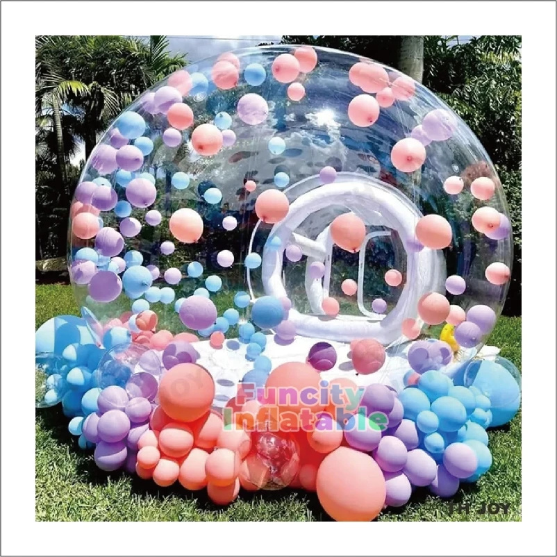 wholesale clear big plastic globos outside house camping kids party inflatable blow up balloon snow globe bubble tent house