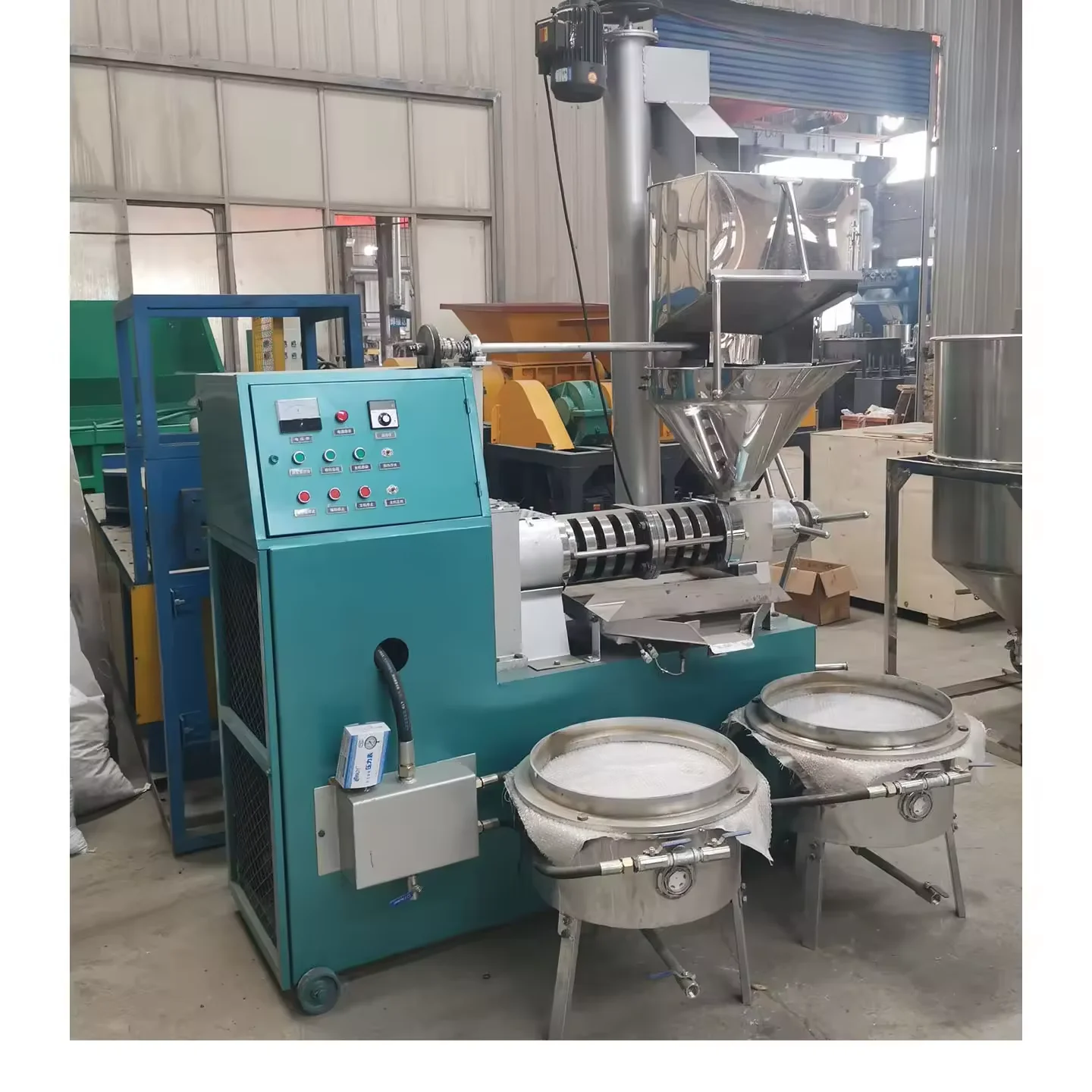 300-400kg/hour copra oil press machine coconut peanut hot cold oil mill