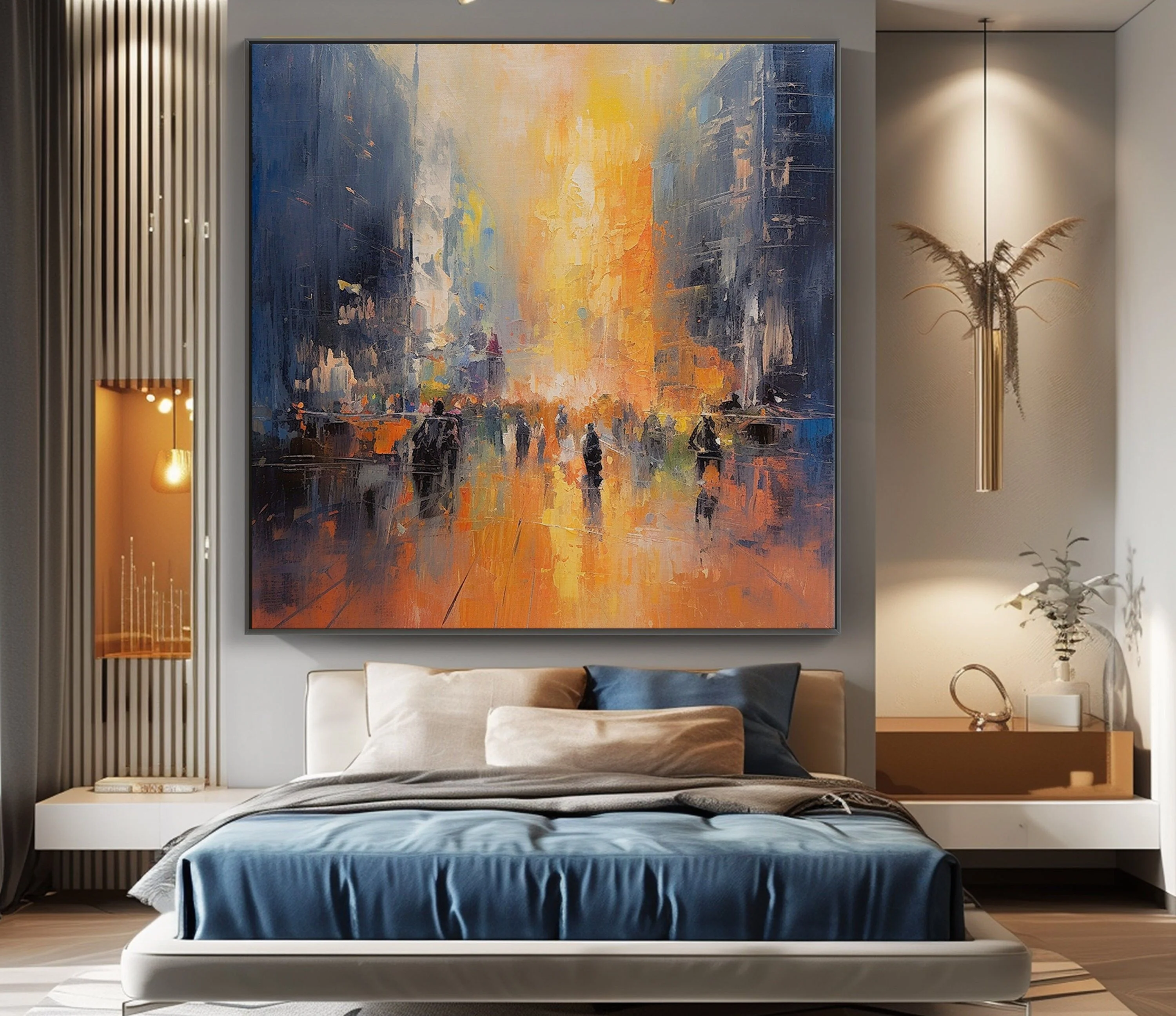 Customized Abstract Original African People Oil Painting on Canvas Pure Handmade Picture Artwork for Home Decoration