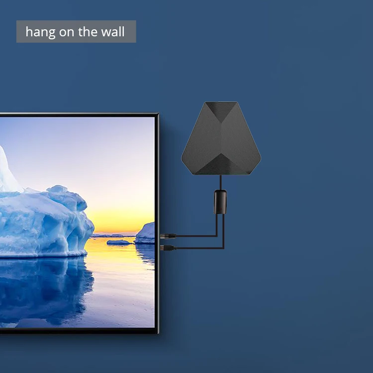 Amplified HDTV Antenna Indoor Digital TV Antenna Long-Range Reception Support 4K 1080p