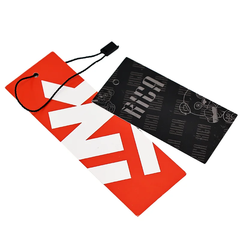 Garment accessories custom logo  double-sided printed hang tags swing label  hangtags for sports clothing shoes and pants