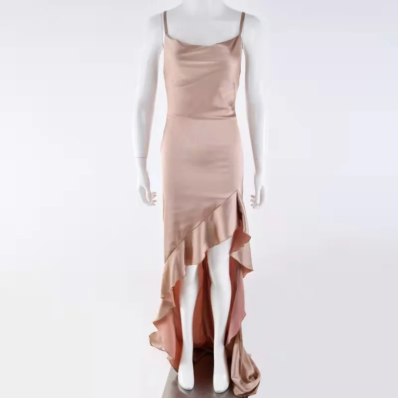 Женское платье с разрезом на подоле, элегантное вечернее платье большого размера без рукавов с молнией, платье принцессы, 2021