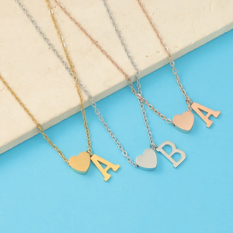 18K Gold Plated Stainless Steel Initial Pendant Connector A-Z 26 Alphabet Letter Charms for Necklace Bracelet Jewelry Making