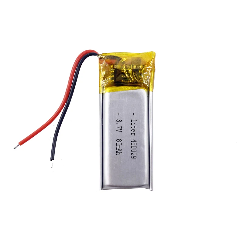 3.7v lithium polymer battery 450829 451030 80mAh li-po battery