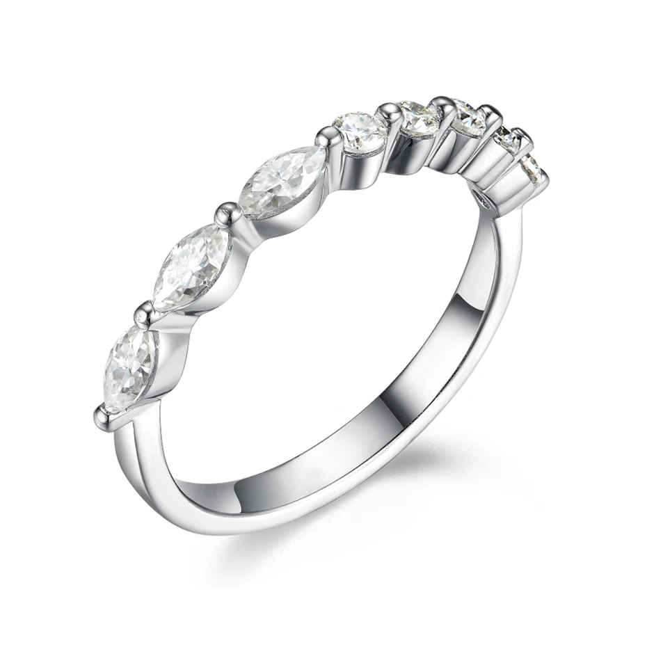 14k Solid Gold Moissanite Ring Weddings Engagement Ring Fine Jewelry Rose Gold 10K Engagement Bands or Rings CLASSIC Round GTC