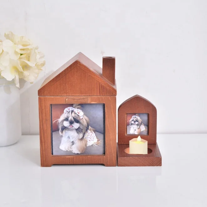 Vintage Style Solid Wood Urn Pet Funeral Supplies Memorial Pet Urn Pet Ashes Storage Boxes