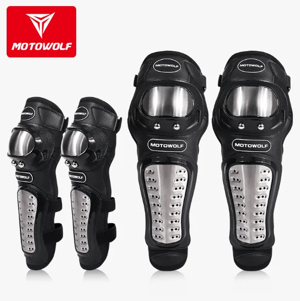 
Motorcyclist equipment knee pads racing off-road vehicle riding four-piece anti-fall anti-collision stainless steel knee pads 