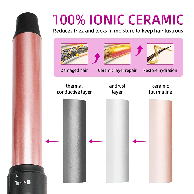10 in 1 Multifunctional Curling Iron 10 Interchangeable Curling Wand Set Ceramic Barrel Professional Hair Curler