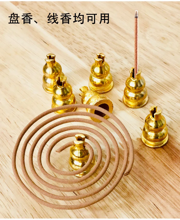 Hot Sale strict structure alloy gourd incense stick holder brass incense holder