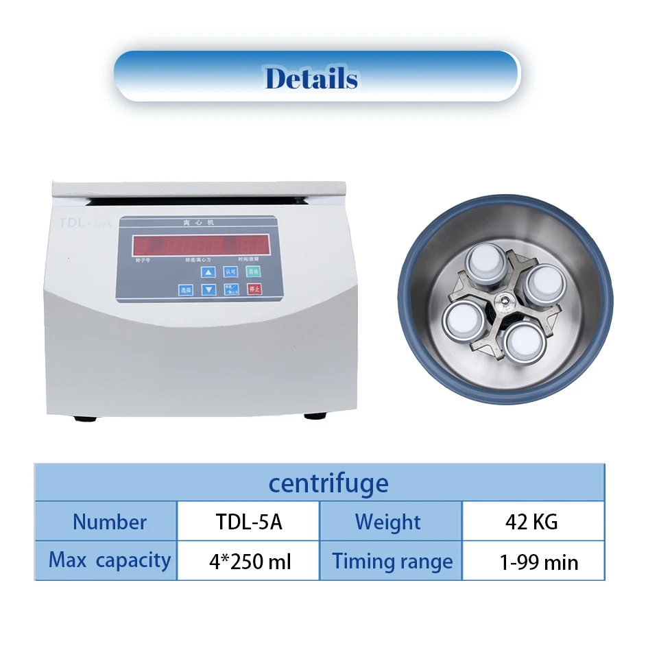 Air guide cooling design digital display emergency cover opening large capacity horizontal centrifuge
