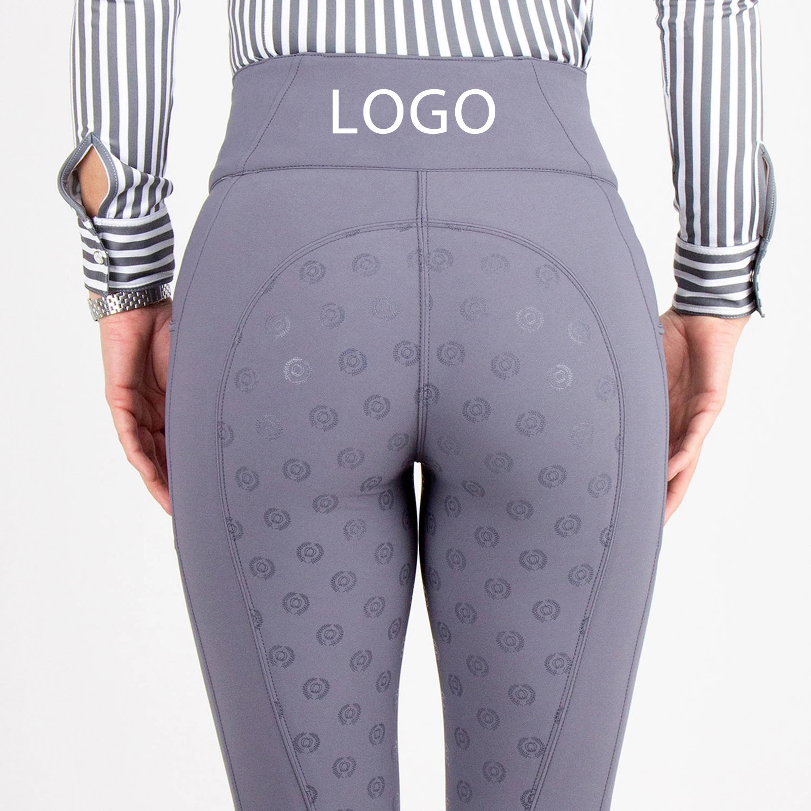 Wholesale Full Seat Silicone Jodphurs Riding Breeches High Waist Horse Riding Pants Women