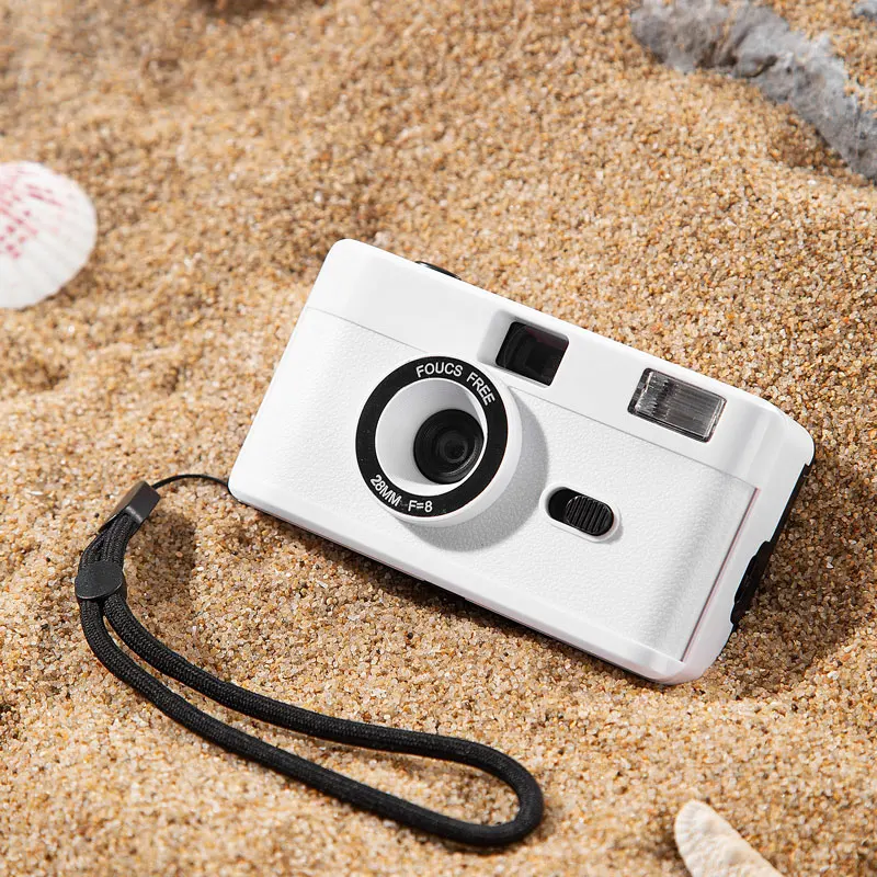 PREMIUM oem colorful reloadable non disposable white 35mm m35 reusable film camera with flash