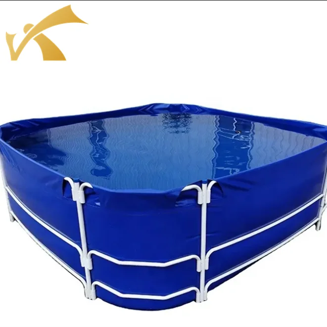 Fish Farming Pond Shrimp Tank Aquaculture  Aquaculture Using China Plastic Pvc Tank With Steel Support Round