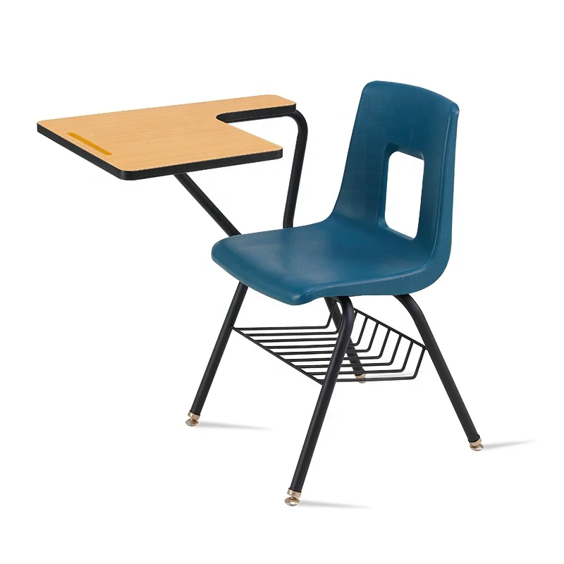 Customized Size Plastic School Furniture Training Chair Meeting Lecture Chairs Classroom Chair With Writing Pad