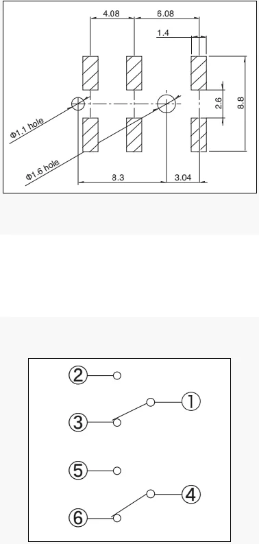 ALPS SPVQC10201 Water-proof Type 6 pin Micro Switch