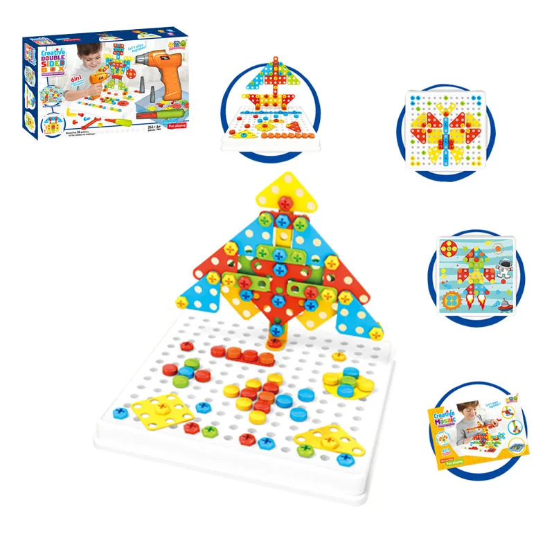 2020 new drill screw nut tool Jigsaw puzzle machine 3d puzzle diy toy assembled animal puzzle toy for children