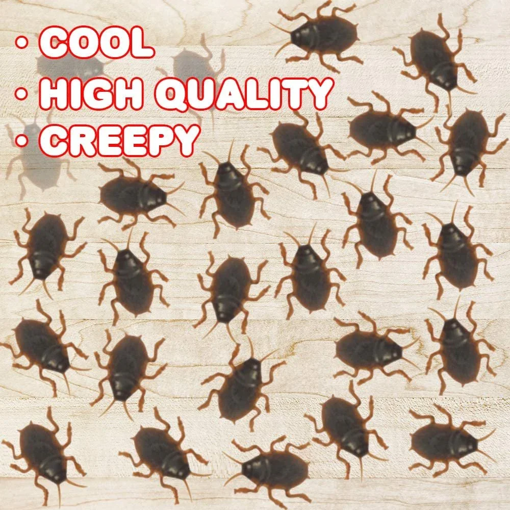 Cockroach Toys for Kids Roach Prank Toys for Boys and Girls Creepy Halloween Decoration