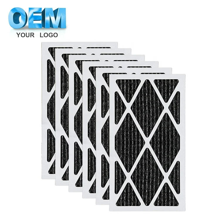 Factory price high-quality   Customized  Pleated  Activated  AC Furnace Pane Carbon Air Filter  Merv Mpr