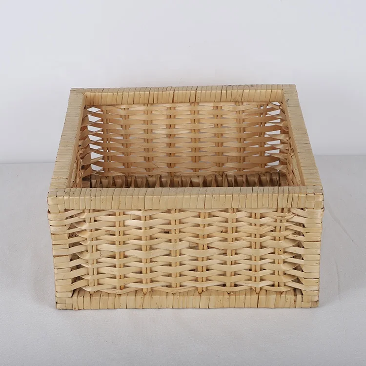 Factory wholesale nature willow material hand woven baby toys storage basket kitchen vegetable storage basket