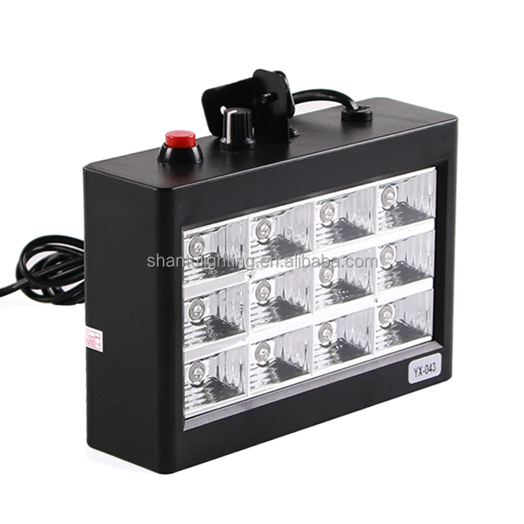 12pcs LED RGB Plastic Strobe Stage Lighting Effect Disco DJ Bar Holiday Party  Flash Light