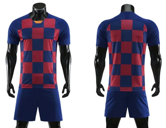 New design wholesale cheap Barca soccer jersey china supplier dry fast mesh soccer uniform kit