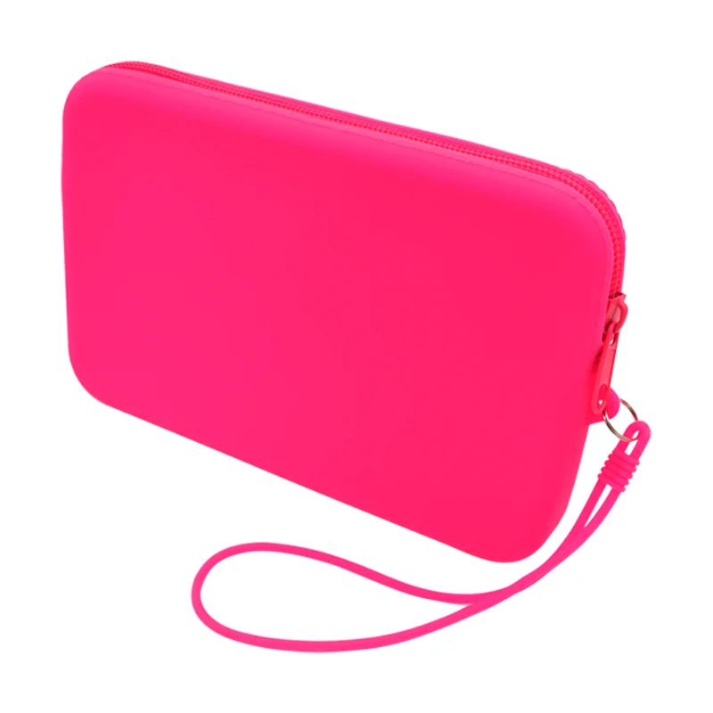 Custom Logo Silicone cosmetic toiletry bags With Waterproof Zipper And Durable Coin Purse Bag Pouch For Makeup