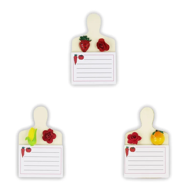 Горячая Распродажа, оптовая продажа, OEM бумажный 3D магнит на холодильник, магнитный блокнот на заказ для холодильника