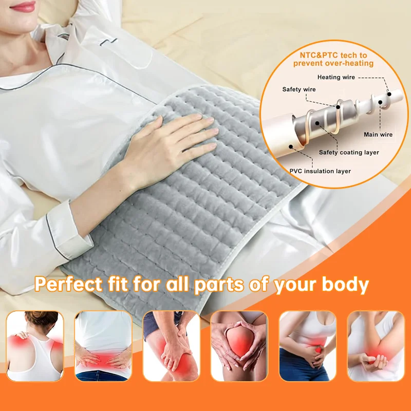 Health Care Body Relax Auto Shut Off Warmer 12*24 Large Arthritis Therapy Menstrual Heating Pad Electrical Heating Pad