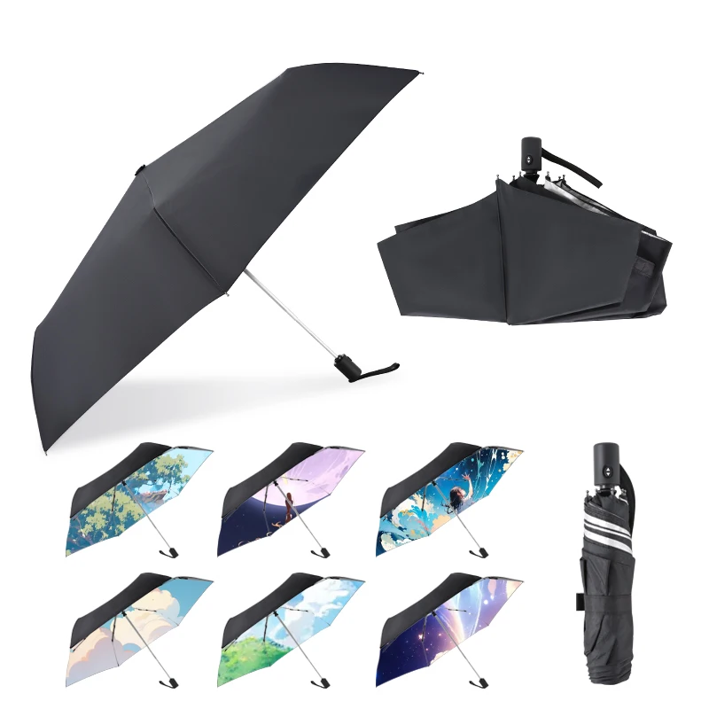 High Quality Folding Umbrellas Bulk Brand Strong Foldable Umbrella Business Modern Automatic Folding Umbrella