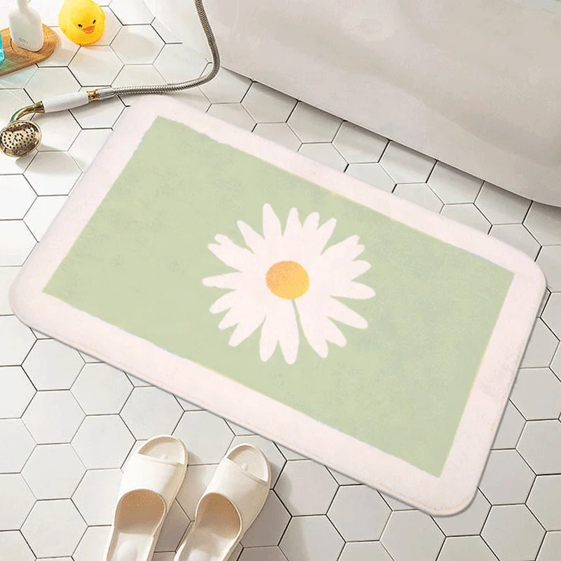 Entrance door mat solid color entrance mat living room carpet bathroom thick non-slip floor mat toilet absorbent