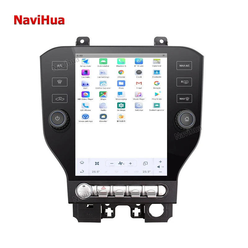 Автомагнитола NAVIHUA с сенсорным экраном 10 4 дюймов Android 128 г магнитола DVD-плеер GPS-навигация для Ford Mustang 2014