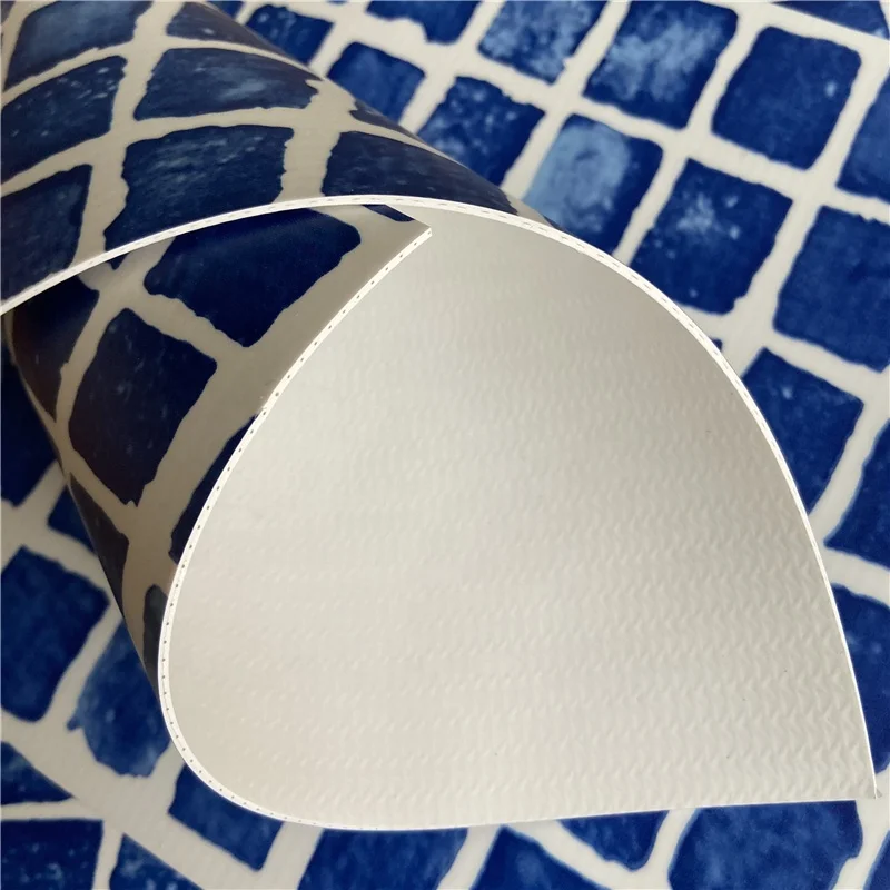 customized 2000gsm 60mil Mosaic PVC membrane for swimming pool 1.65m wide pool liner