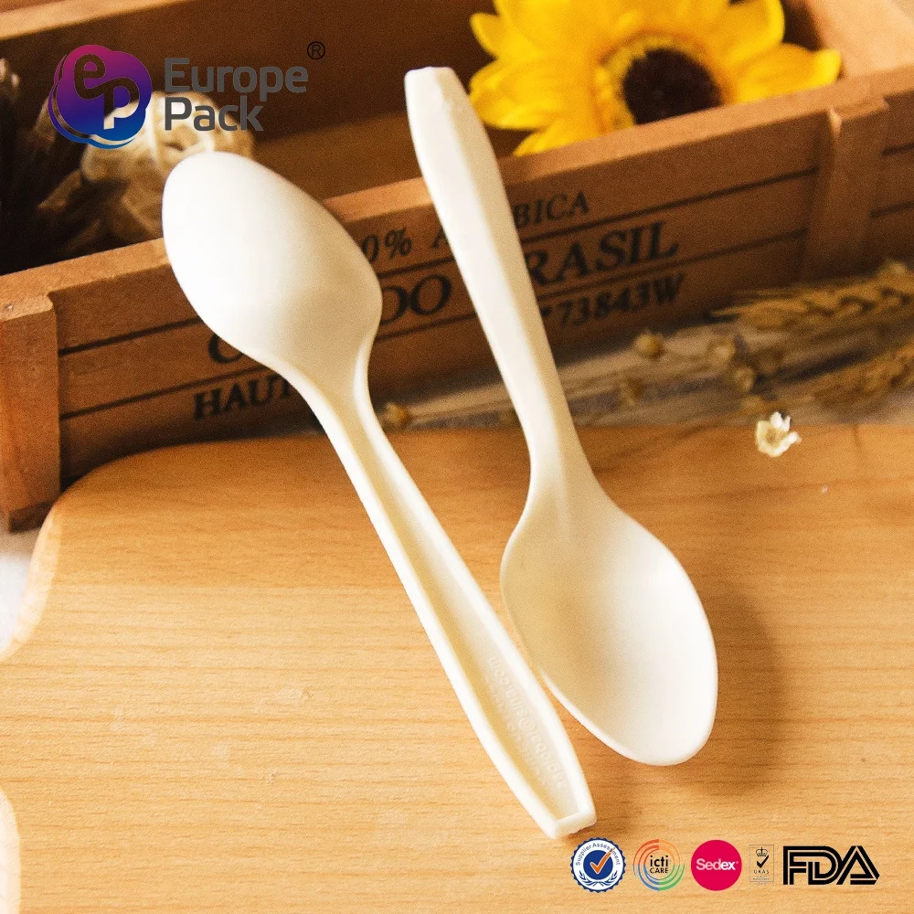 
Inflight disposable cutlery nature plastic chinese soup spoon for sale 