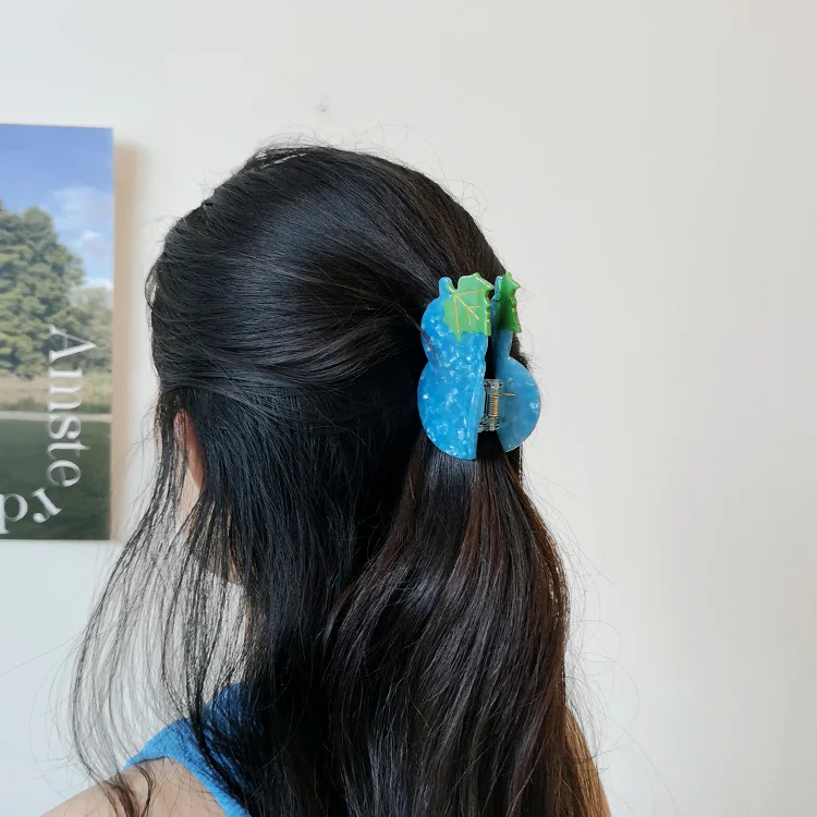 YIYI Classic Chinese style gourd shape acetate hair claw hair clip multi-color gourd creative claw clip wholesale