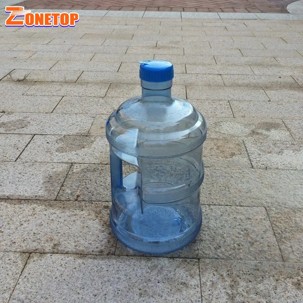 Easy To Carry Portable PC Clear Transparent Blue Mineral Water Bottle Plastic 5L 5 Liter Keg