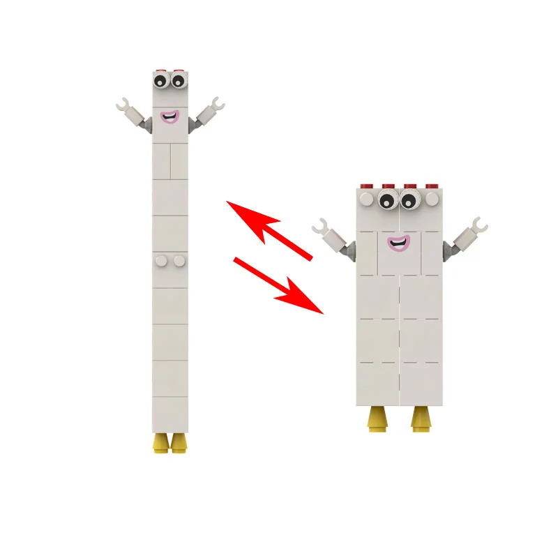 Numberblocks Transformable Card Game Action Figure Handwork Educational Toy Boys Girls Develops Imagination Hand-on Skills Model