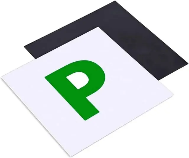 Pack of 2 P Plates Magnetic Stickers Self Adhesive (180 x 180 mm) P Magnetic Sign for New Driver Pass Plates