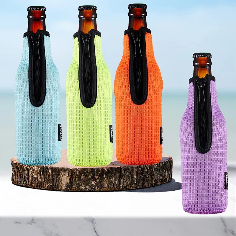 UOO OEM Recycled Neoprene Available 330ml Custom Printing Beer Embossed Bottle Neoprene Sleeve for Promotional Gifts