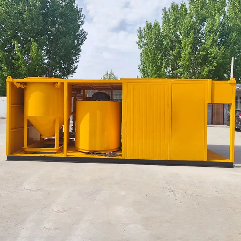 Container Type Design Large Capacity Full Automatic Cement Grout Mixing Plant