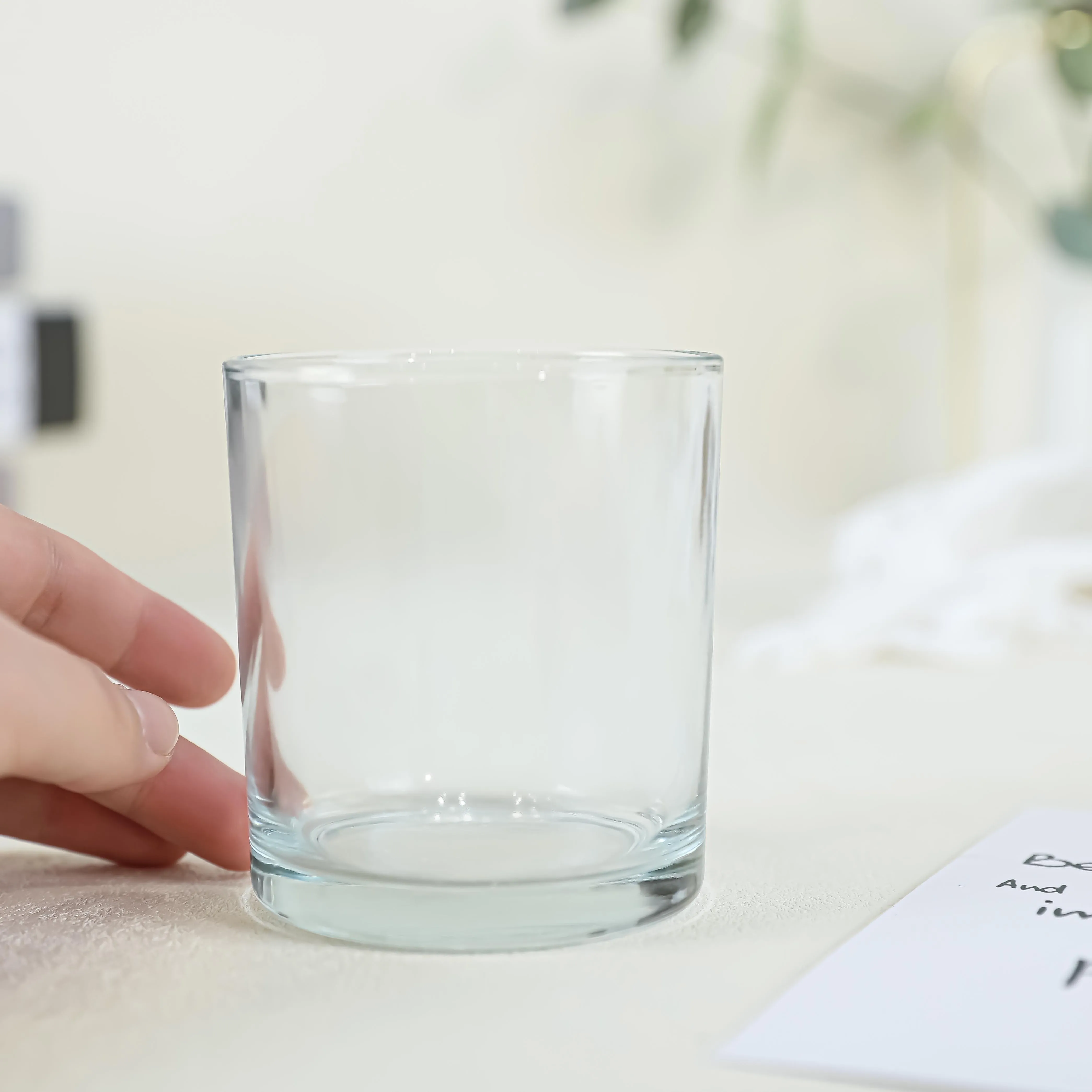 Wholesale High Quality Transparent Glass tea cup for Drinking Tea or Water Clear glass cup