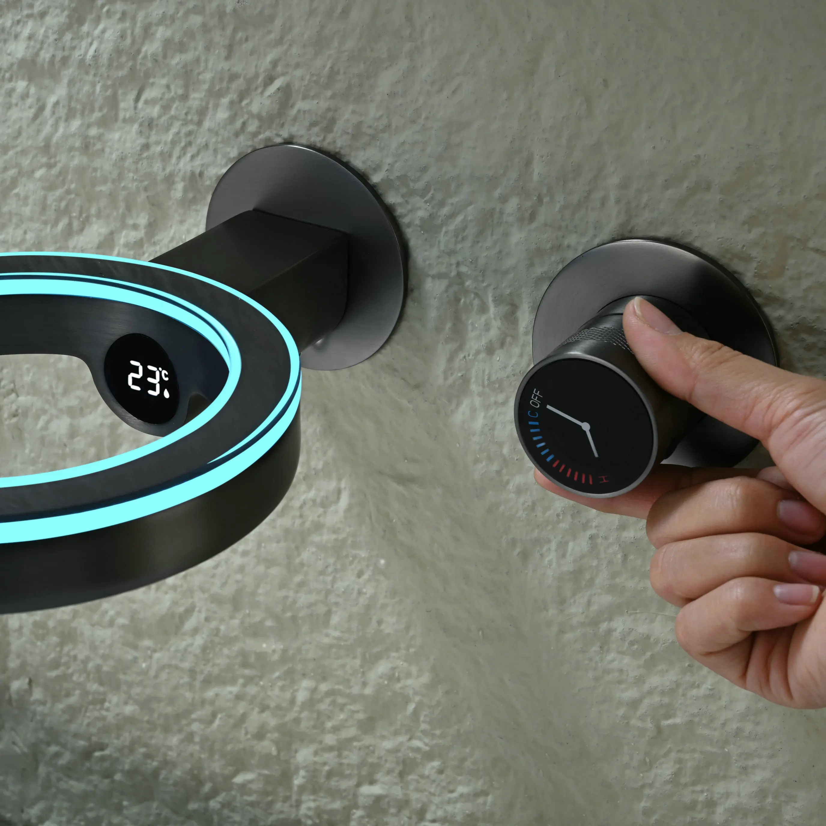 wall mounted vanity basin faucet factory concealed brass bathroom lavatory faucet recessed with digital display