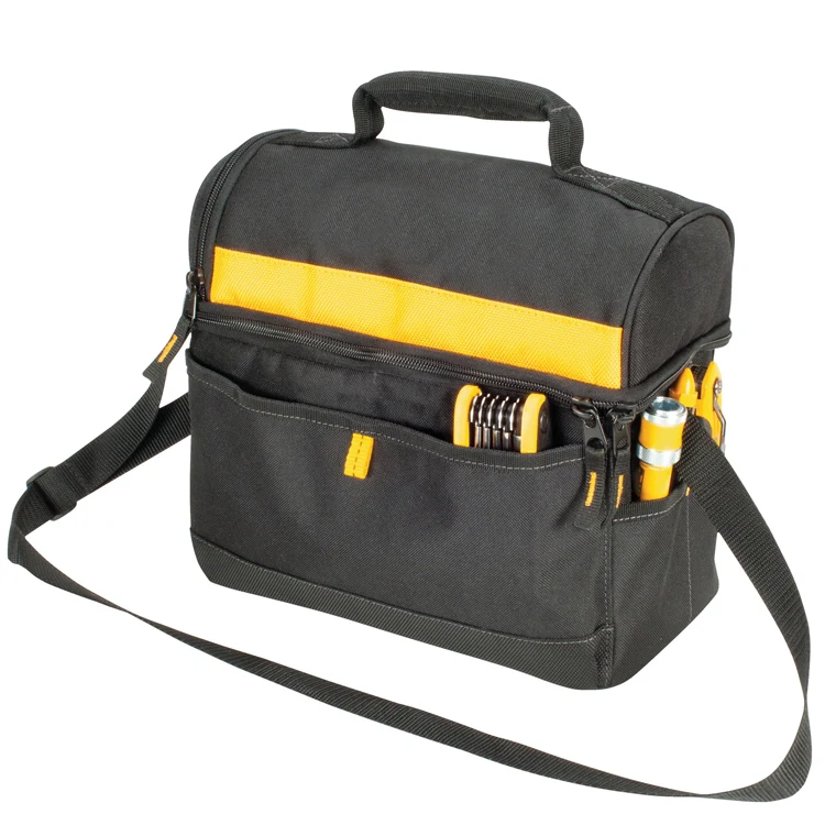 Zippered Padded Electrician Working Lunch Bag Thermal Insulation Cooler Tool Bag