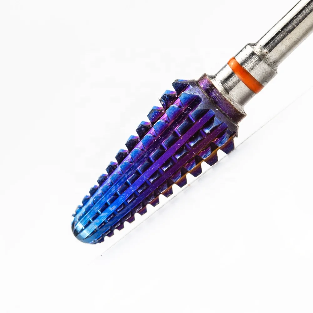 Wholesale Fast Delivery  Right Left Hand Purple Electric Drill Tornado Safety Professional Nail Efile Bits in Carbide Tungsten