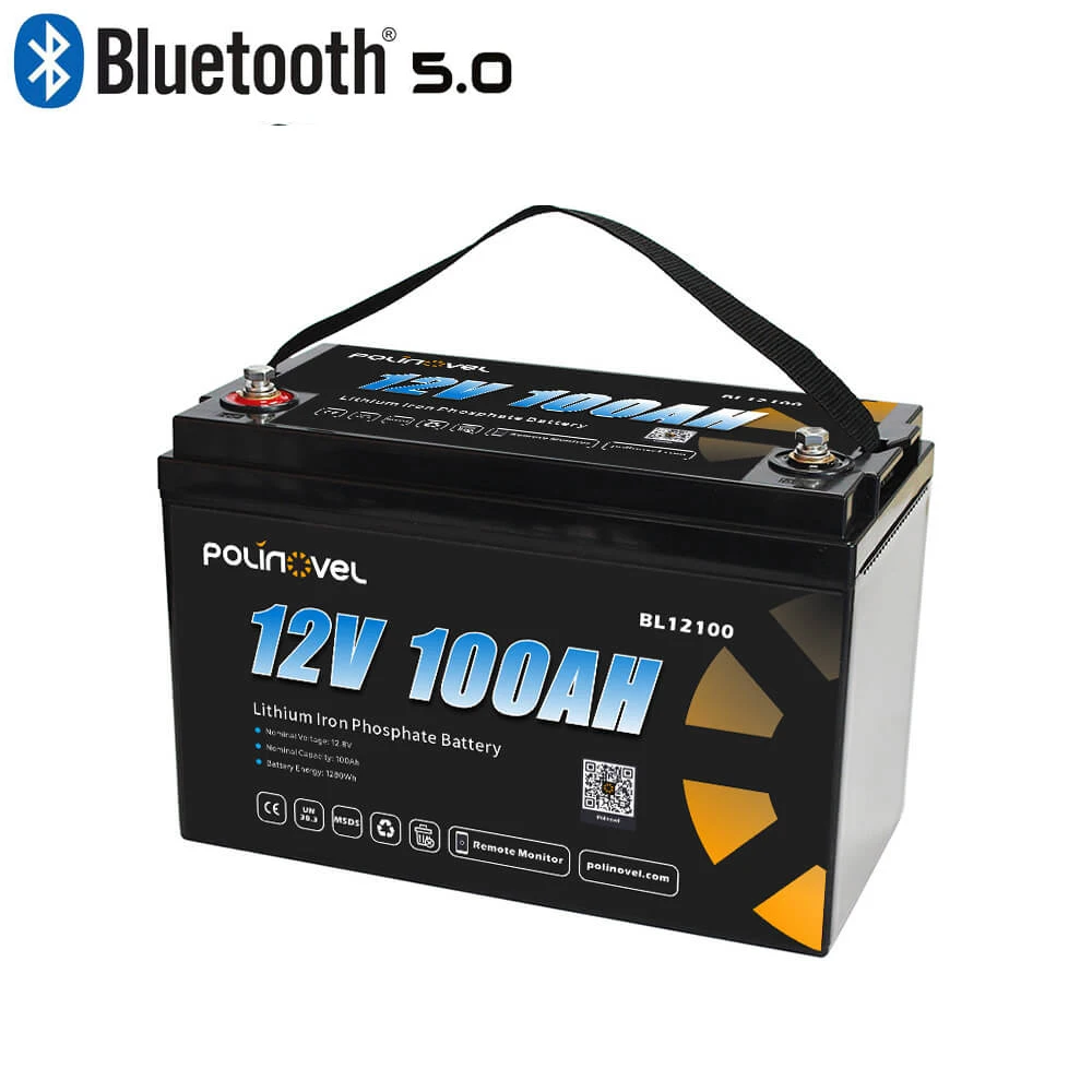 [Polinovel Battery Pack 12V 100Ah Lithium Iron Phosphate Battery For Buggies
