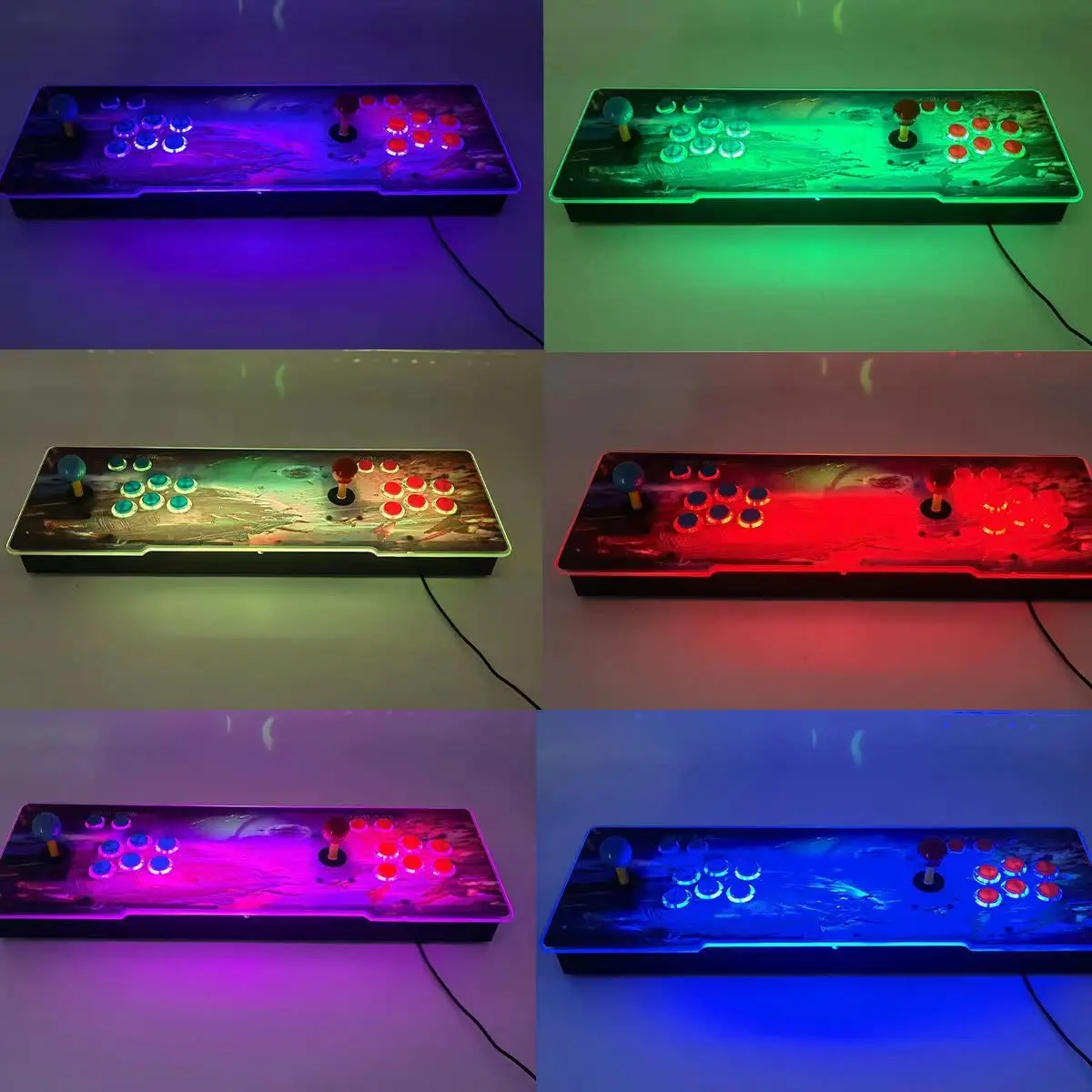 Customized Double Joysticks Video Game Console  Arcade Box 4710 Games Classic Console