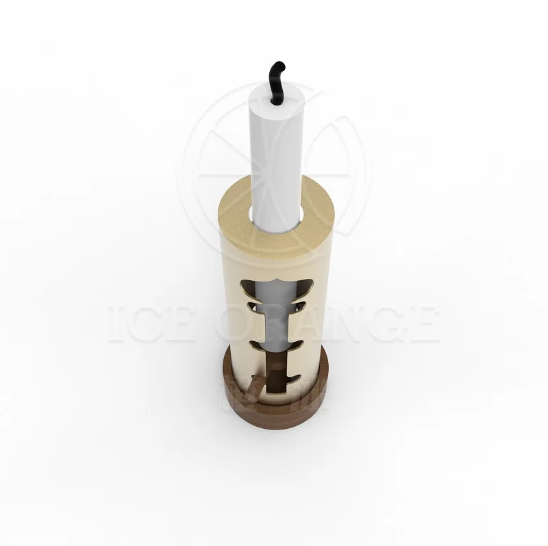 2024 Ramadan Wood and Metal Height Adjustable Candle Holder with Mosque Elements Skeleton for Home Decor